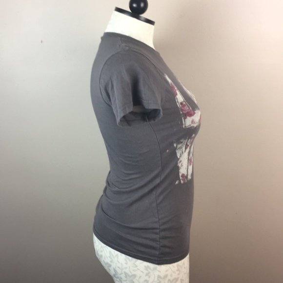 bleach splattered Bitter Sweet Floral Love Tee - Picture 8 of 8